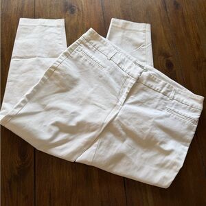 Dalia Collection White Stretch Chino Pants